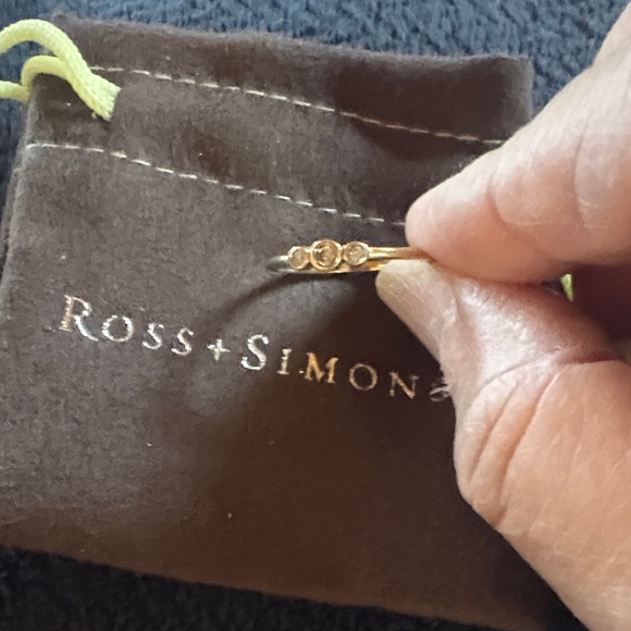 Ross-Simons 14kt Gold Triple Diamond Ring - Picture 2 of 3